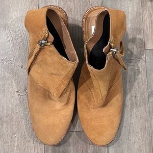 DV by Dolce Vita Suede Ankle Booties in Camel Brown